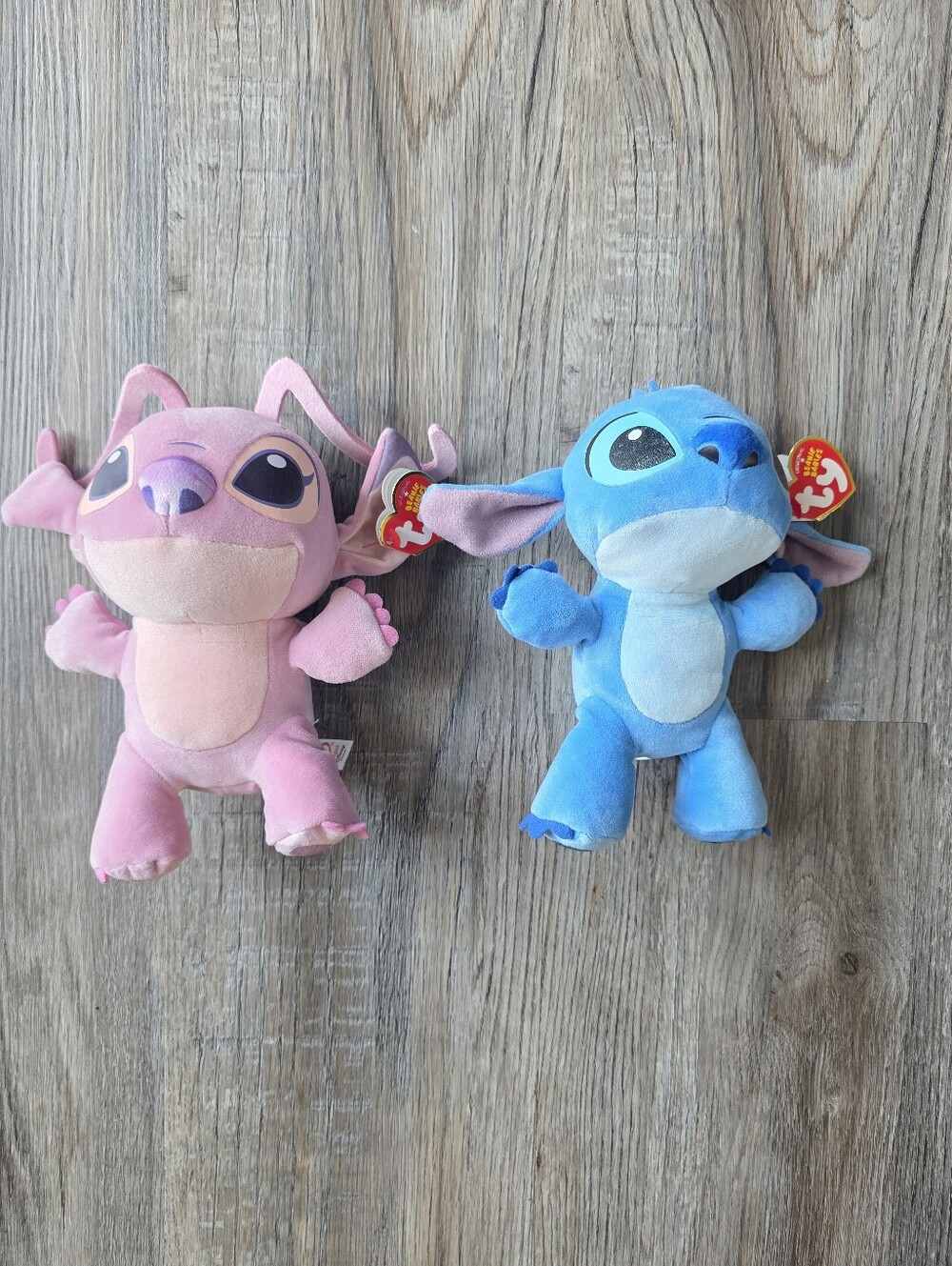 Ty Alien Plush Pair - Pink and Blue Cute Characters